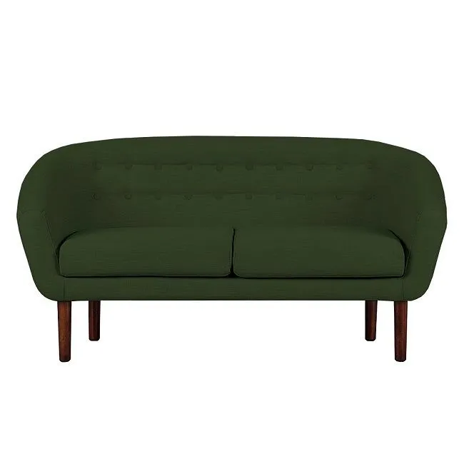 Sofa 2-osobowa tapicerowana zielona Tana