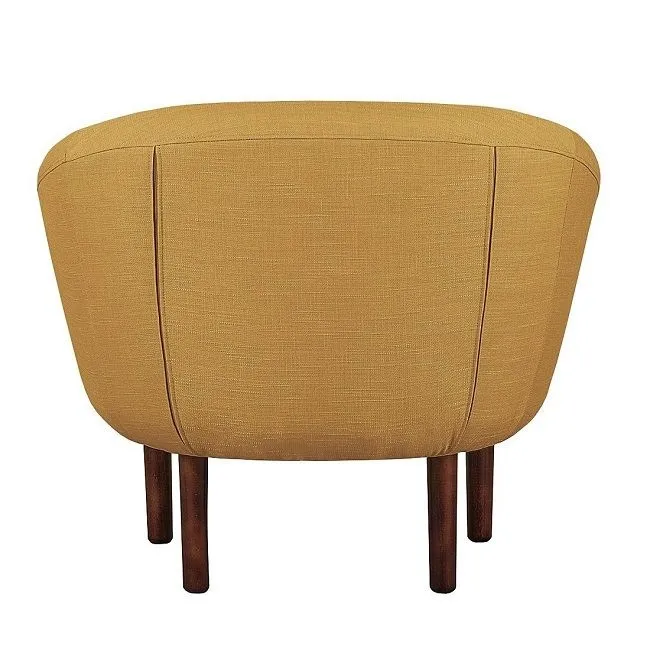 Fotel kubełkowy tapicerowany żółty Tana