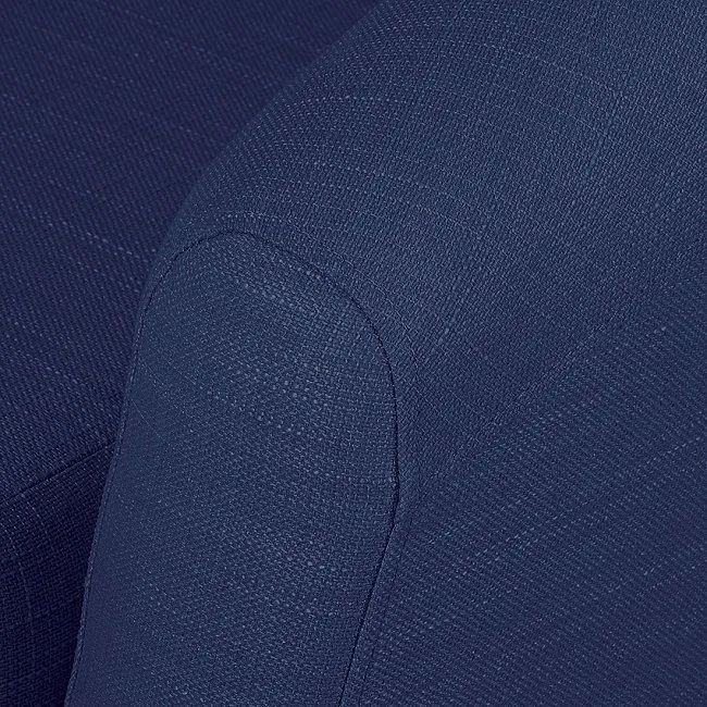 Fotel kubełkowy tapicerowany granatowy Tana