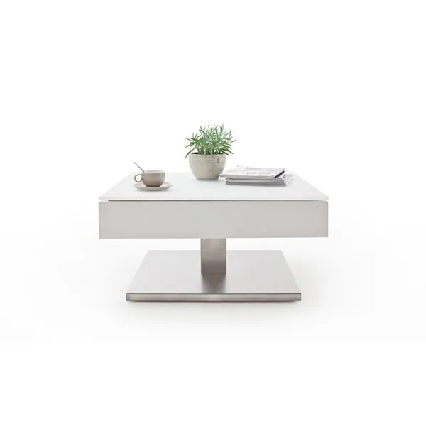 Stolik kawowy kwadratowy biały mat 75 x 75 xm Marika