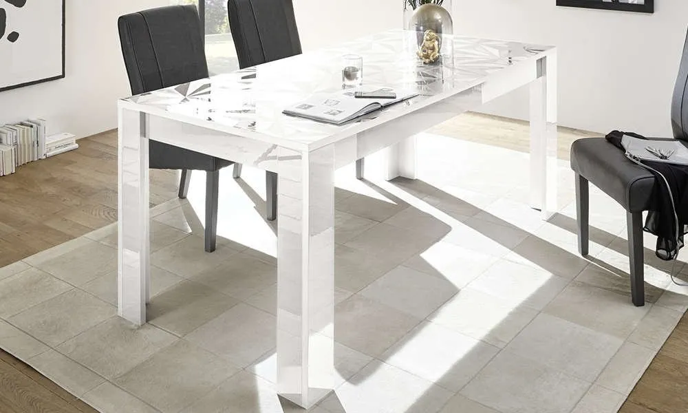 Stół do jadalni biały połysk 180 x 90 cm Prestige