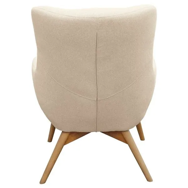 Fotel wypoczynkowy tapicerowany beżowy Vabi