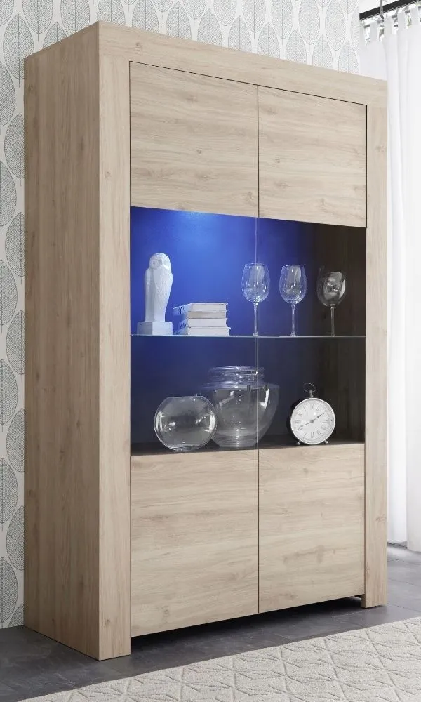 Witryna dwudrzwiowa dąb cadiz mat 110 x 186 cm Tuscany