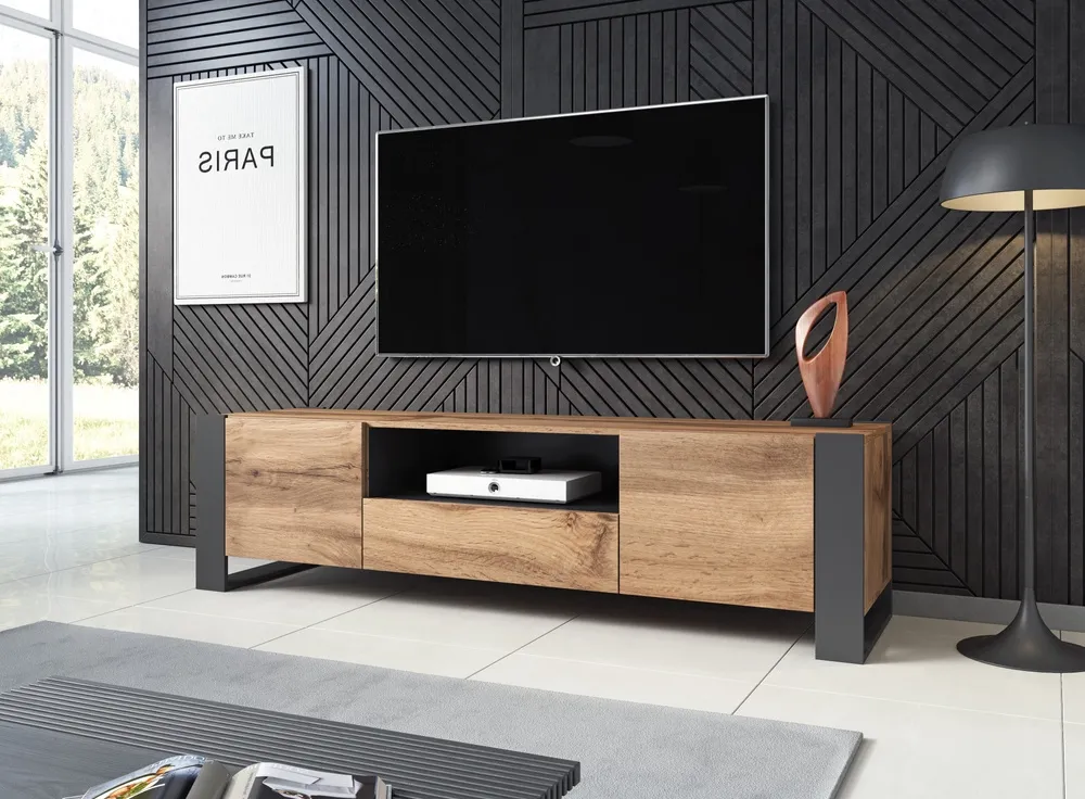 Forest szafka RTV 180 cm wotan/antracyt