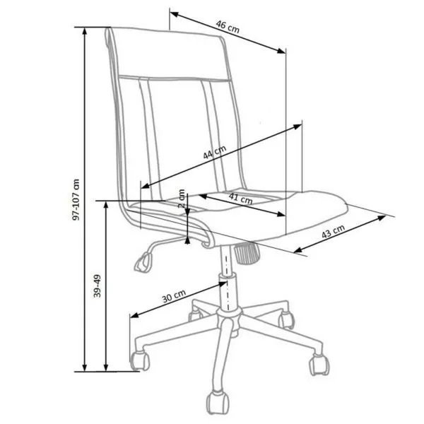 Fotel obrotowy młodzieżowy ekoskóra czarny Tirol