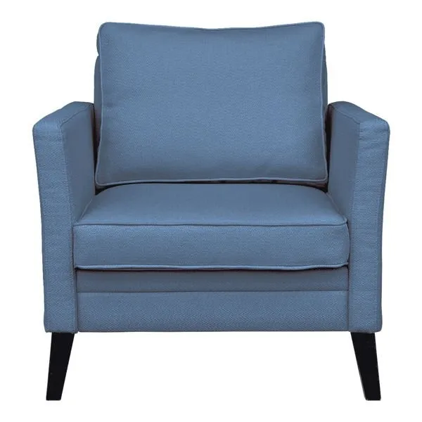 Fotel wypoczynkowy tapicerowany niebieski Holly