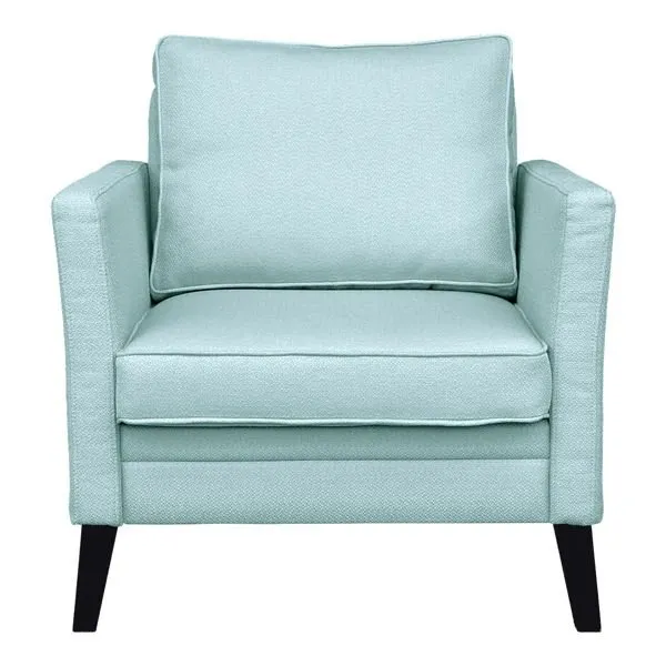 Fotel wypoczynkowy tapicerowany miętowy Holly