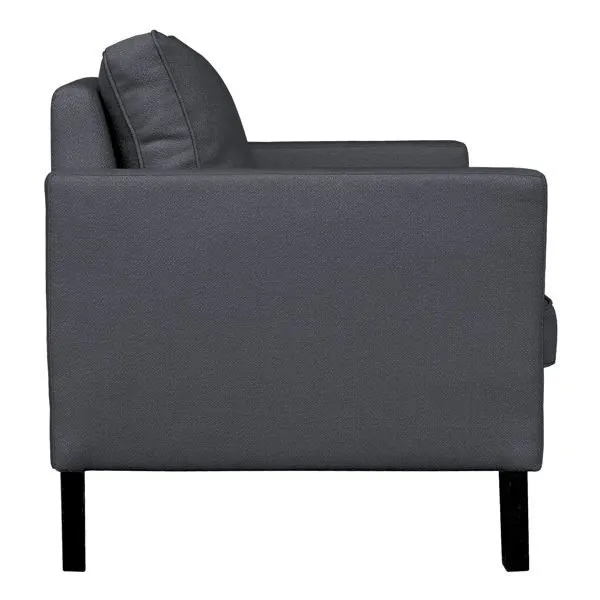 Fotel wypoczynkowy tapicerowany ciemnoszary Holly