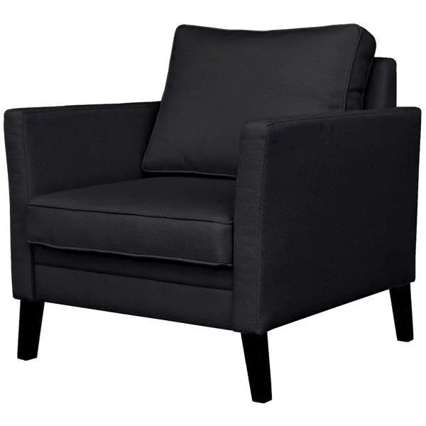 Fotel wypoczynkowy tapicerowany grafitowy Holly