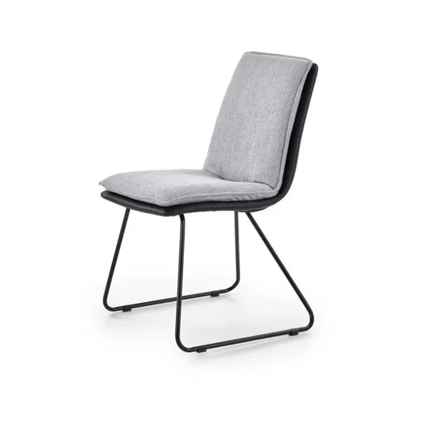 Krzesło do jadalni ekoskóra szare Adelardo