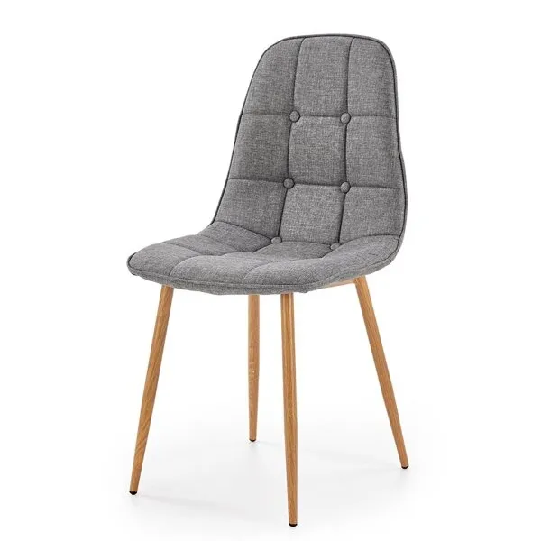 Krzesło do jadalni tapicerowane szare K316