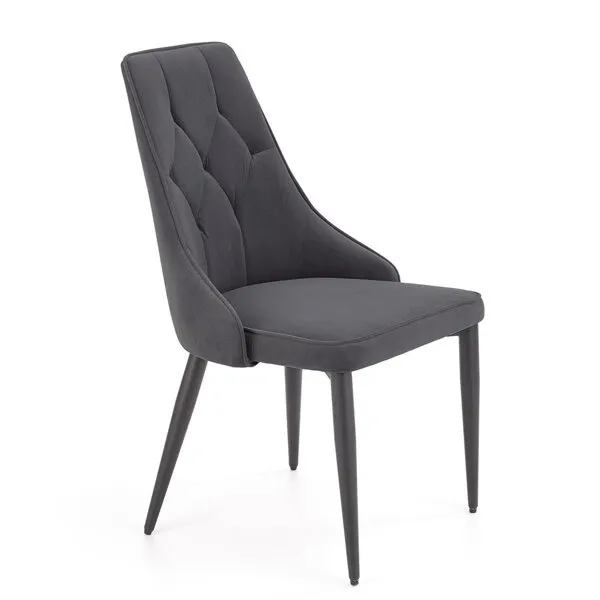Krzesło do jadalni tapicerowane szare K365