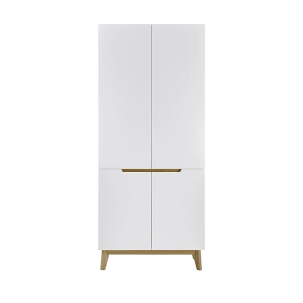 Szafa do przedpokoju biała / dąb mat 85 x 196 cm Malmo