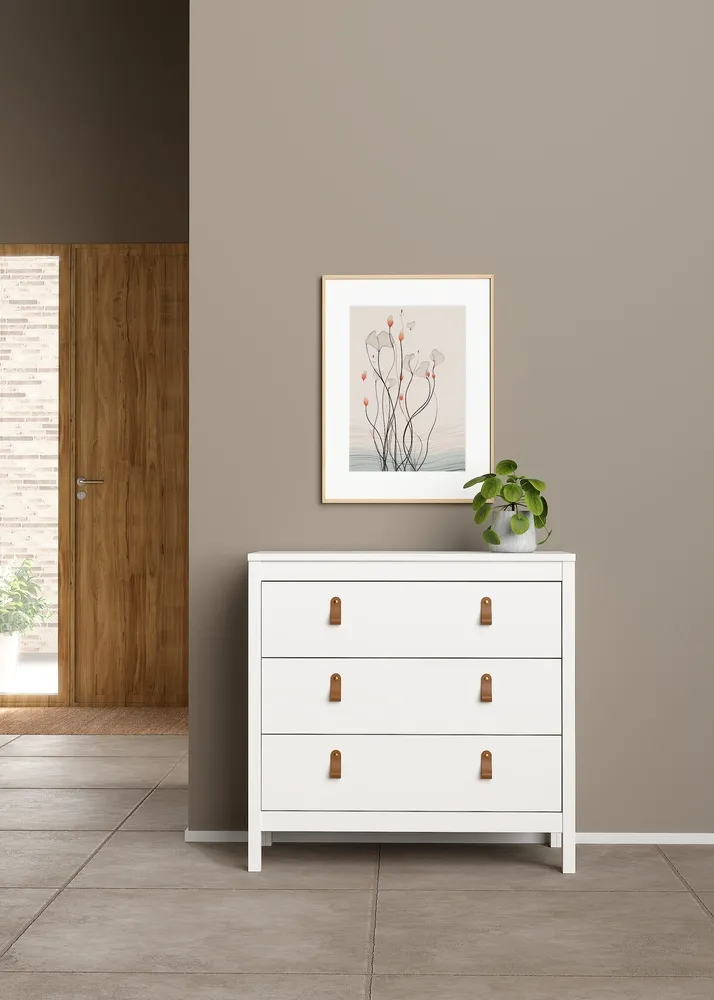 Komoda z szufladami biała mat 82 cm Madrid