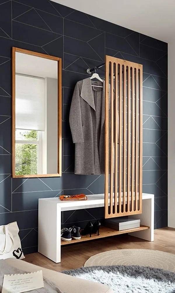 Lustro do przedpokoju dąb 50 x 120 cm Mango