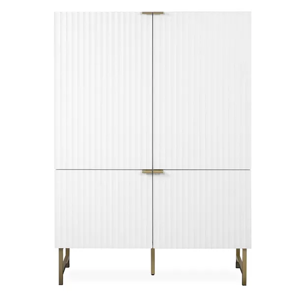 Komoda wysoka z drzwiami biała mat 100 cm Edinburgh