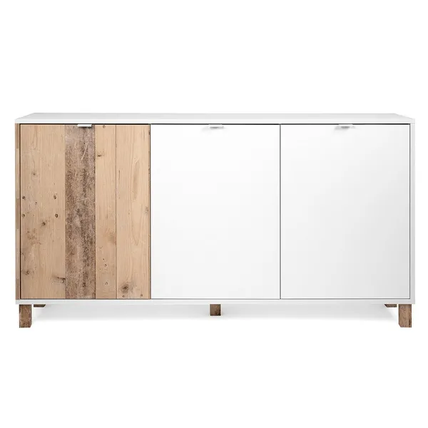 Komoda z drzwiami biała / dąb mat 160 cm Menorca