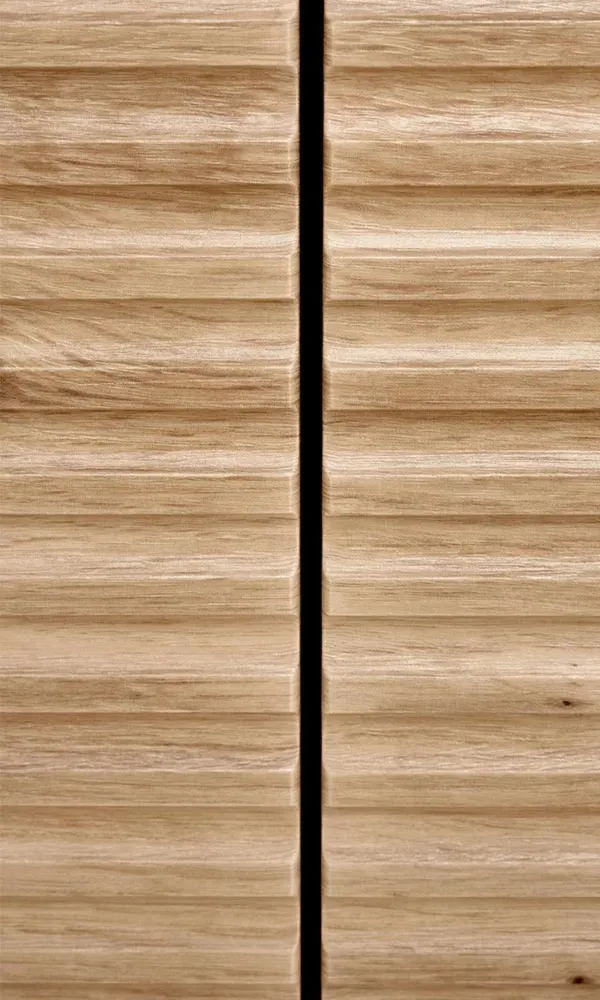 Komoda z szufladami i drzwiami dąb artisan / czarna mat 160 cm Lenon