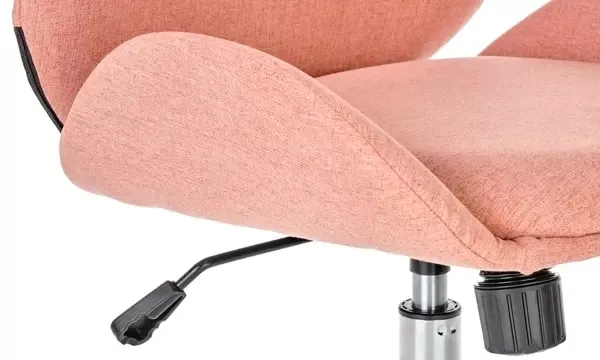 Fotel obrotowy młodzieżowy tapicerowany różowy Falcao