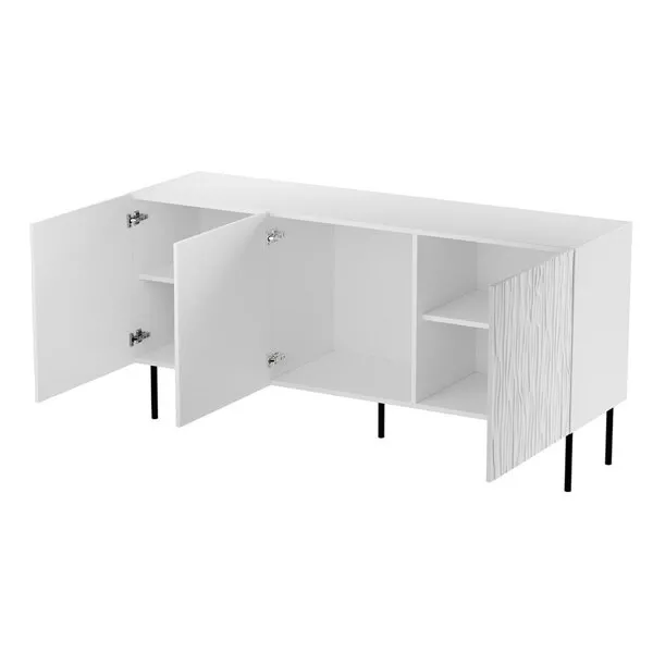 Komoda z drzwiami biała mat 152 cm Fiori