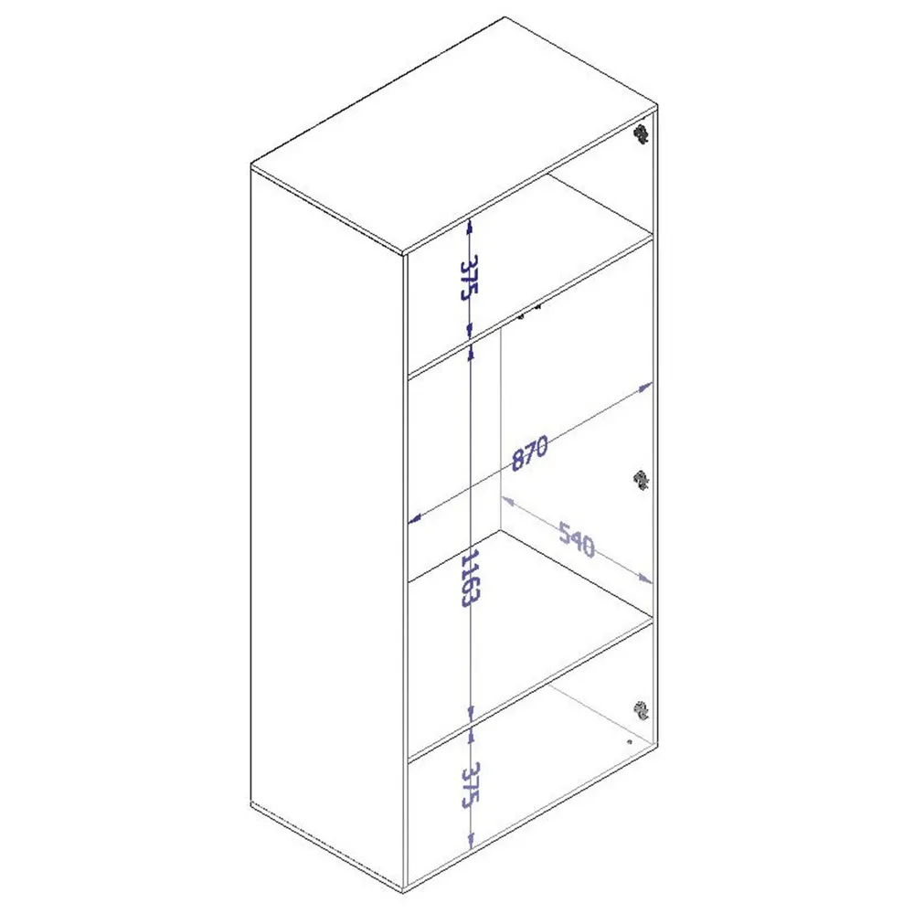 Szafa dwudrzwiowa biała mat 90 x 199 cm Malia