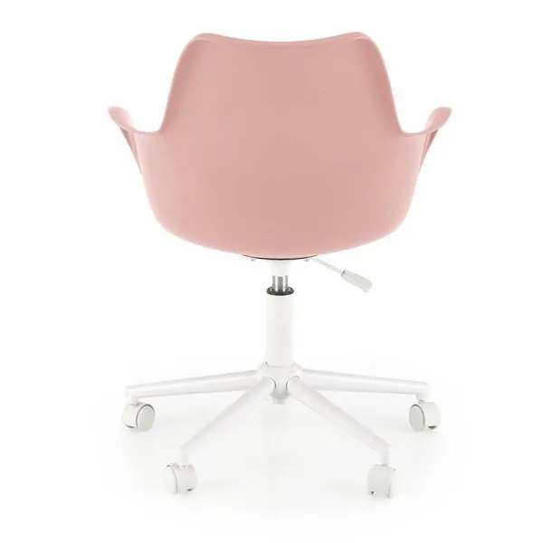 Fotel obrotowy młodzieżowy ekoskóra różowy Gasly