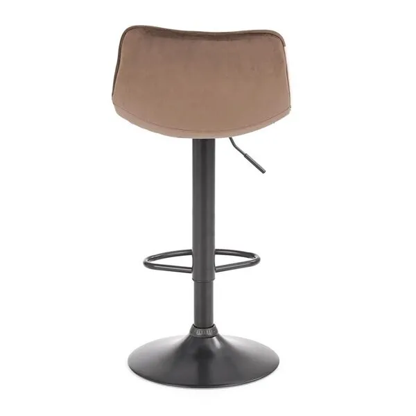 Hoker z oparciem tapicerowany beżowy / czarny H95