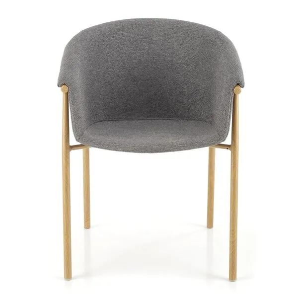 Krzesło do jadalni tapicerowane szare K489