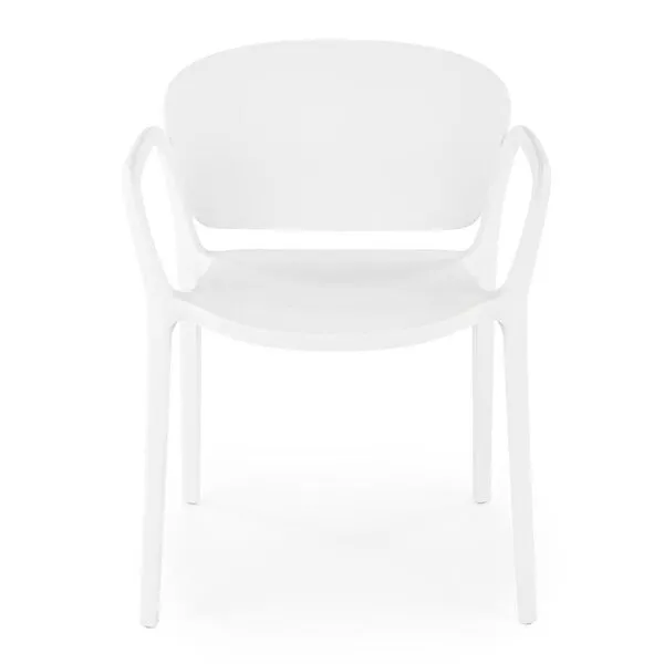 Krzesło ogrodowe plastikowe białe K491