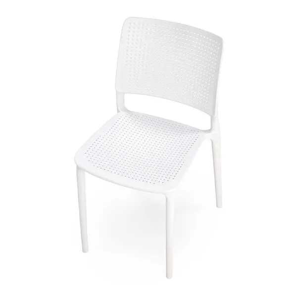 Krzesło ogrodowe plastikowe białe K514