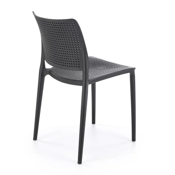 Krzesło ogrodowe plastikowe czarne K514