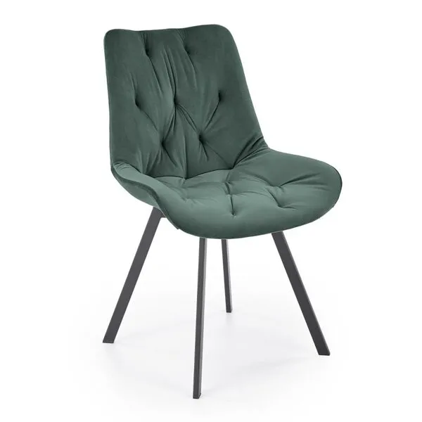 Krzesło do jadalni tapicerowane zielone K519