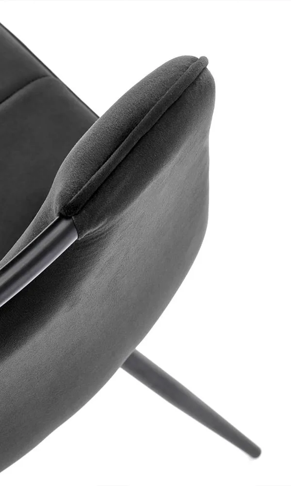 Krzesło do jadalni tapicerowane czarne K521