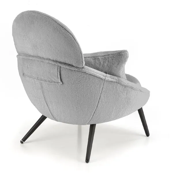 Fotel wypoczynkowy tapicerowany szary Merry