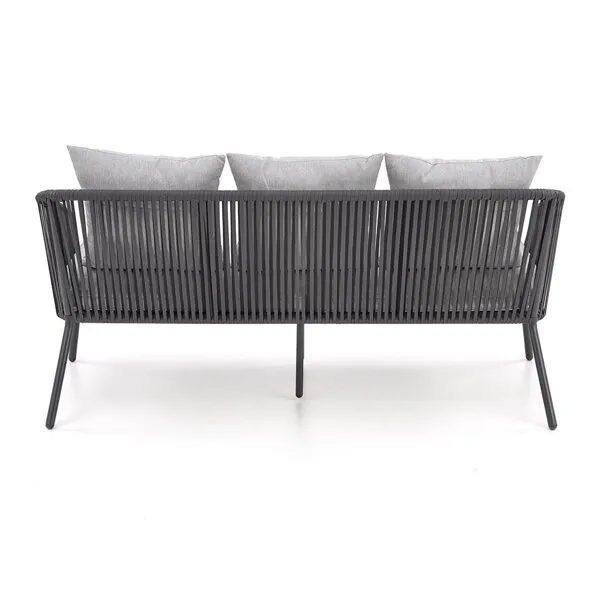 Zestaw mebli ogrodowych Rocca ciemny popiel, tkanina jasny popiel