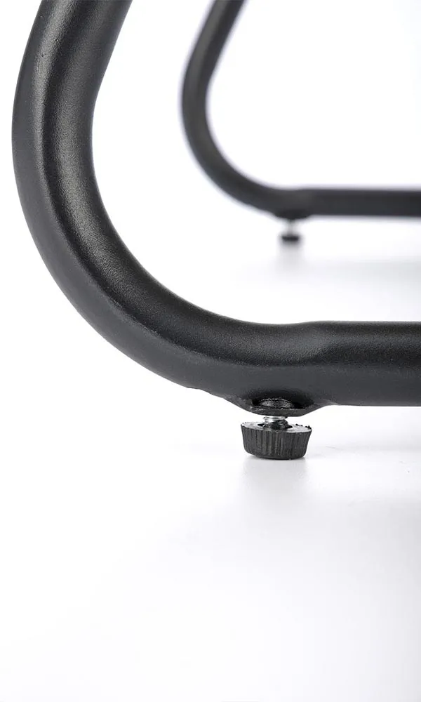 Fotel wypoczynkowy na płozie czarny / naturalny Whisper