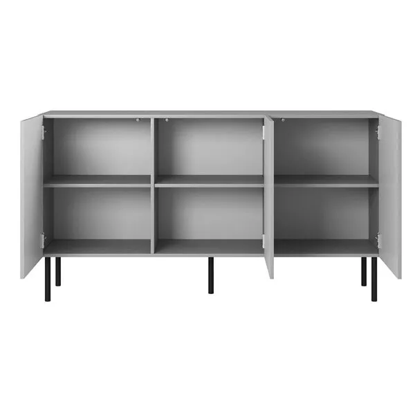 Komoda z drzwiami szara mat 150 cm Asensio