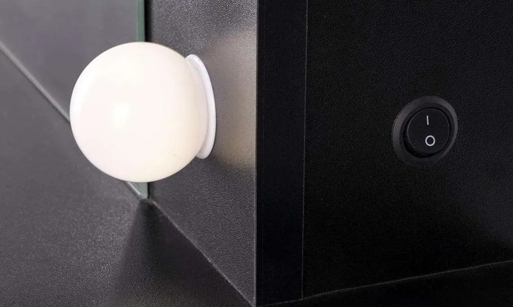 Toaletka z szufladami czarna mat 120 cm Hollywood XL