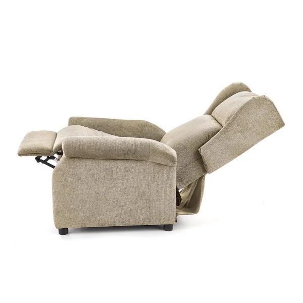 Fotel rozkładany tapicerowany szary Agustin