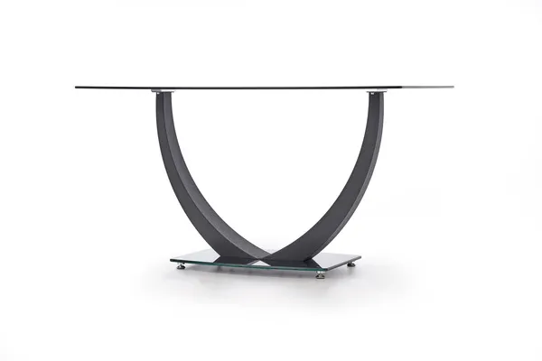 Stół szklany czarny połysk 140 x 80 cm Anton