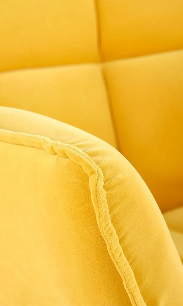 Fotel wypoczynkowy velvet żółty Belton