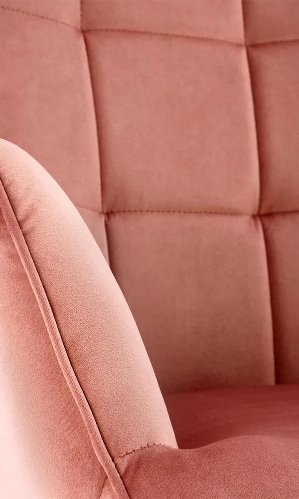 Fotel wypoczynkowy tapicerowany rożowy Castel 2