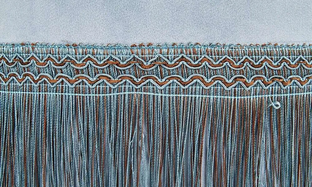 Pufa okrągła tapicerowana niebieska Cosby