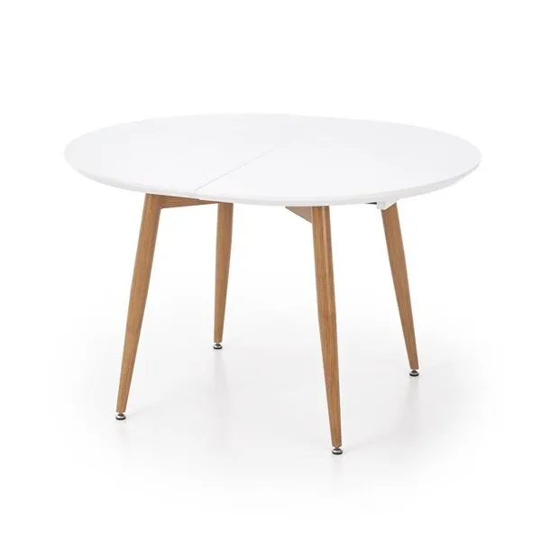 Stół rozkładany biały / dąb san remo mat 120 - 200 x 100 cm Edward