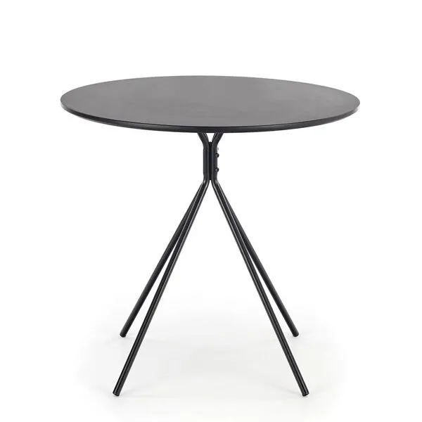 Stół okrągły czarny mat 80 cm Fondi