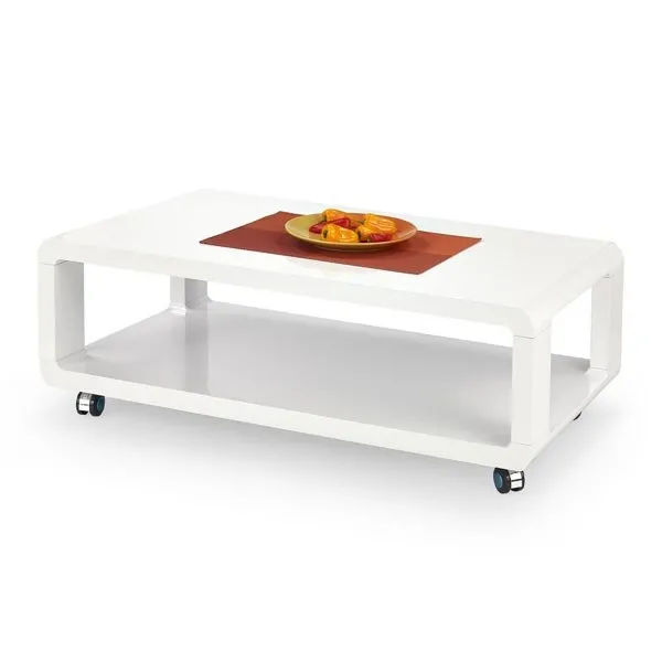 Ława kawowa biała połysk 105 x 58 cm Futura