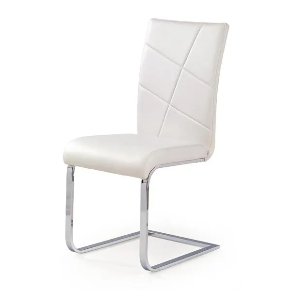 Krzesło na płozie ekoskóra białe K108