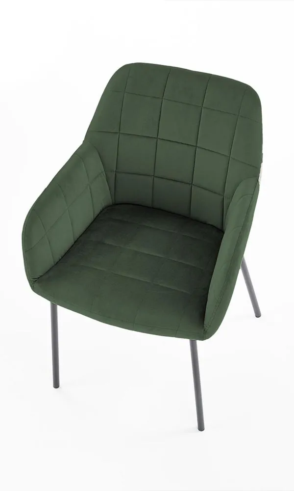 Krzesło do jadalni tapicerowane zielone K305