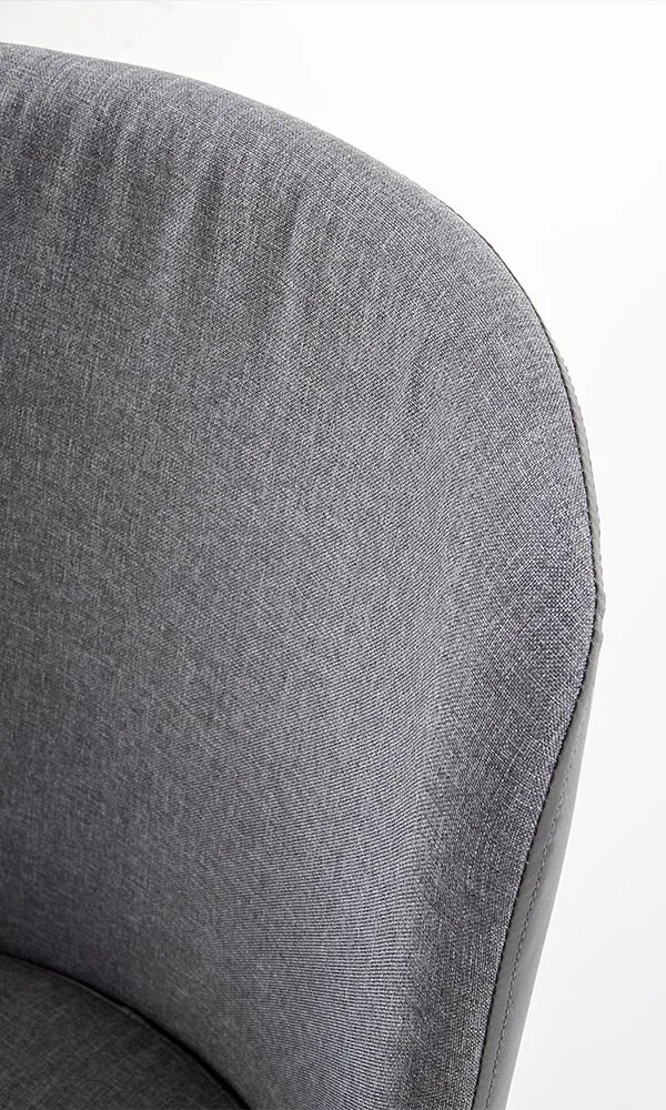 Krzesło do jadalni tapicerowane szare K333