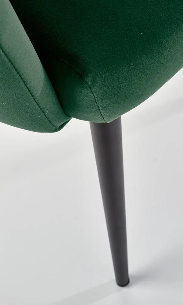 Krzesło do jadalni tapicerowane zielone K410